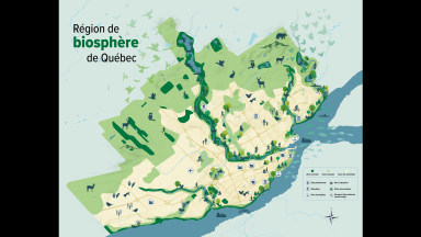 Carte région de biosphère de Québec