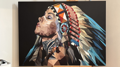 oeuvre d'art de Lydia Desjardins Femme autochtone