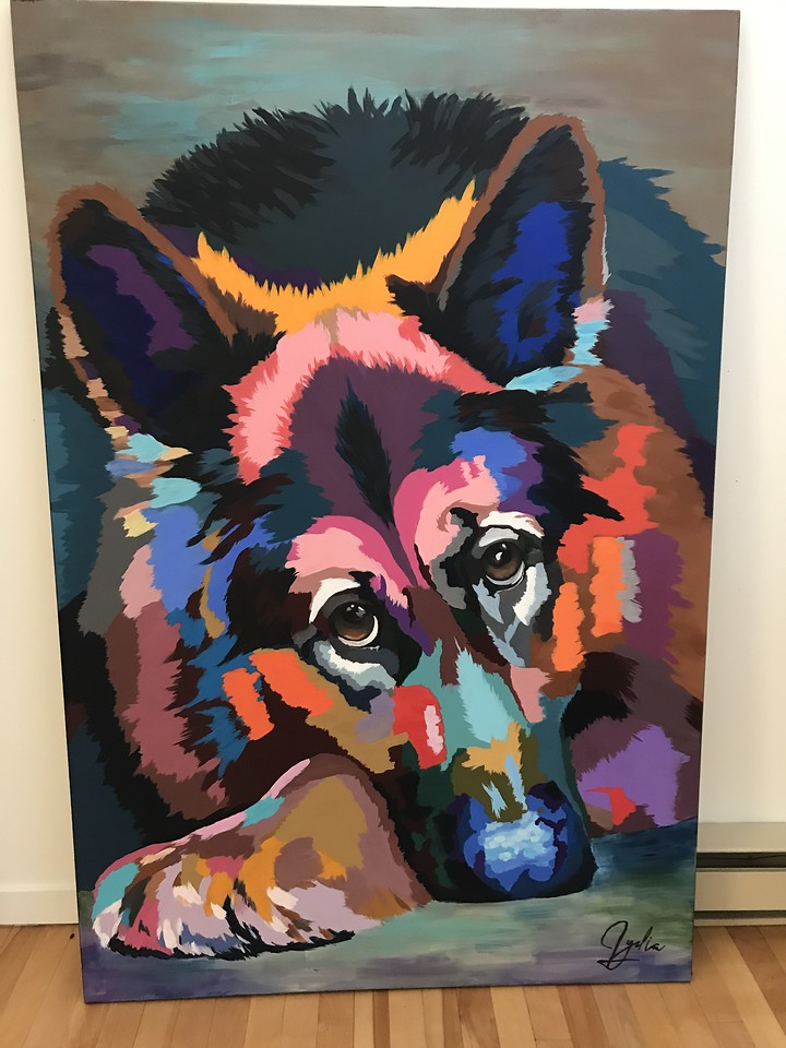 peinture d'un chien