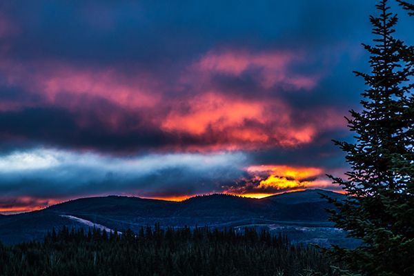 Coucher de soleil coloré