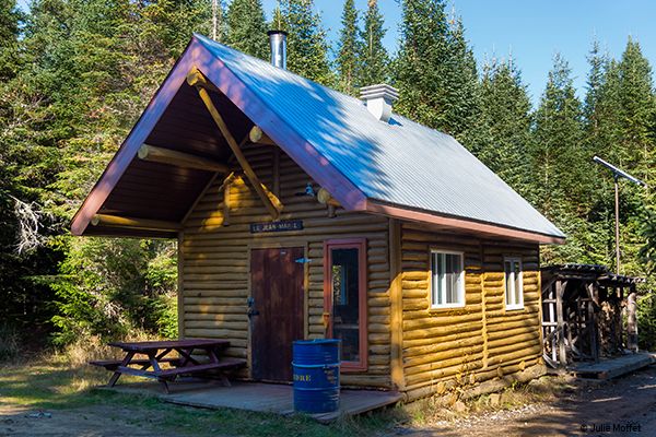 Chalet en bois rond en pleine nature