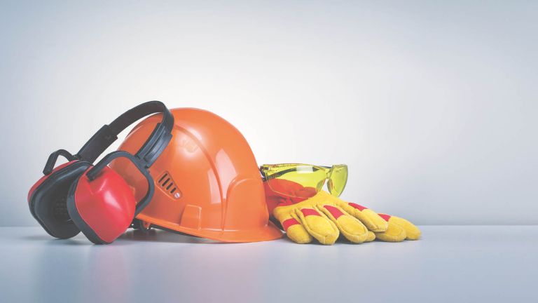Casques et gants pour santé et sécurité