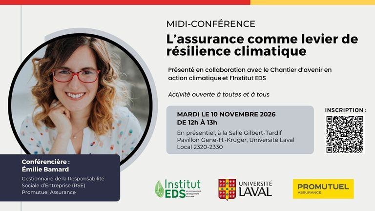 affiche conférence assurance comme levier de résilience climatique