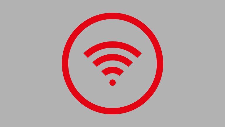 Icone de wifi dans un cercle